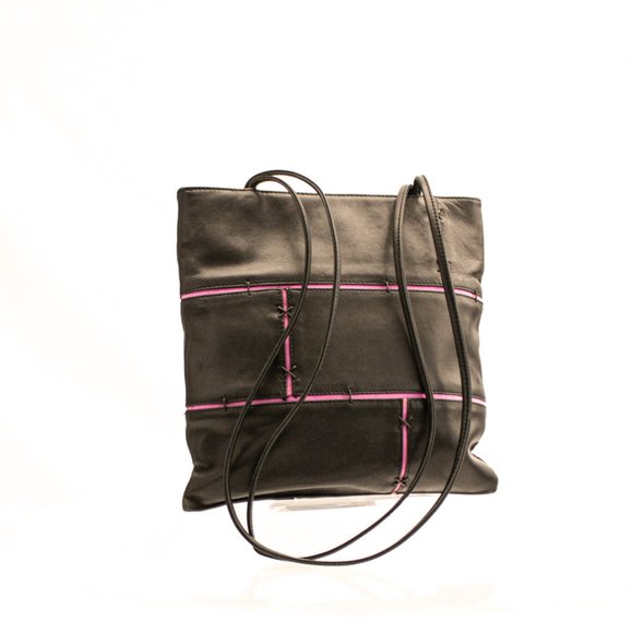 Andrew Marc Black & Pink Leather Tot Purse - Picture 4 of 6